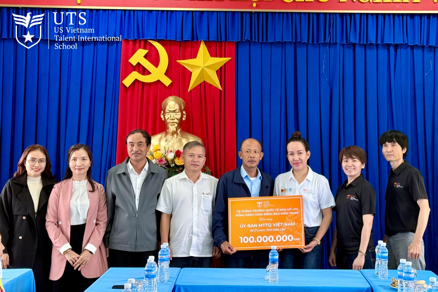 Nguồn hiện kim do Nhà trường UTS trao tặng được tổng hợp và sử dụng minh bạch, phục vụ cho các hoạt động hỗ trợ bà con vùng lũ