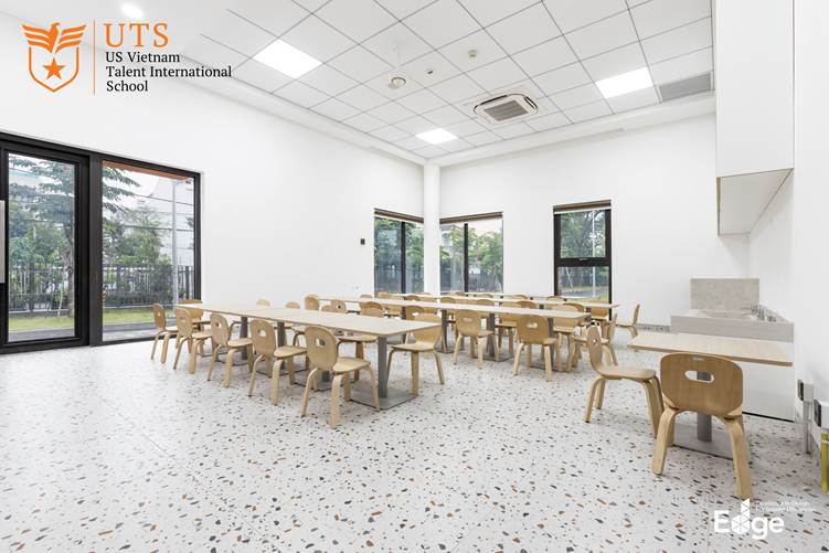 Không gian canteen hiện đại, an toàn và dinh dưỡng, giúp học sinh ăn ngon miệng mỗi ngày