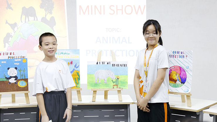 Learning about animal protection with glowing colors